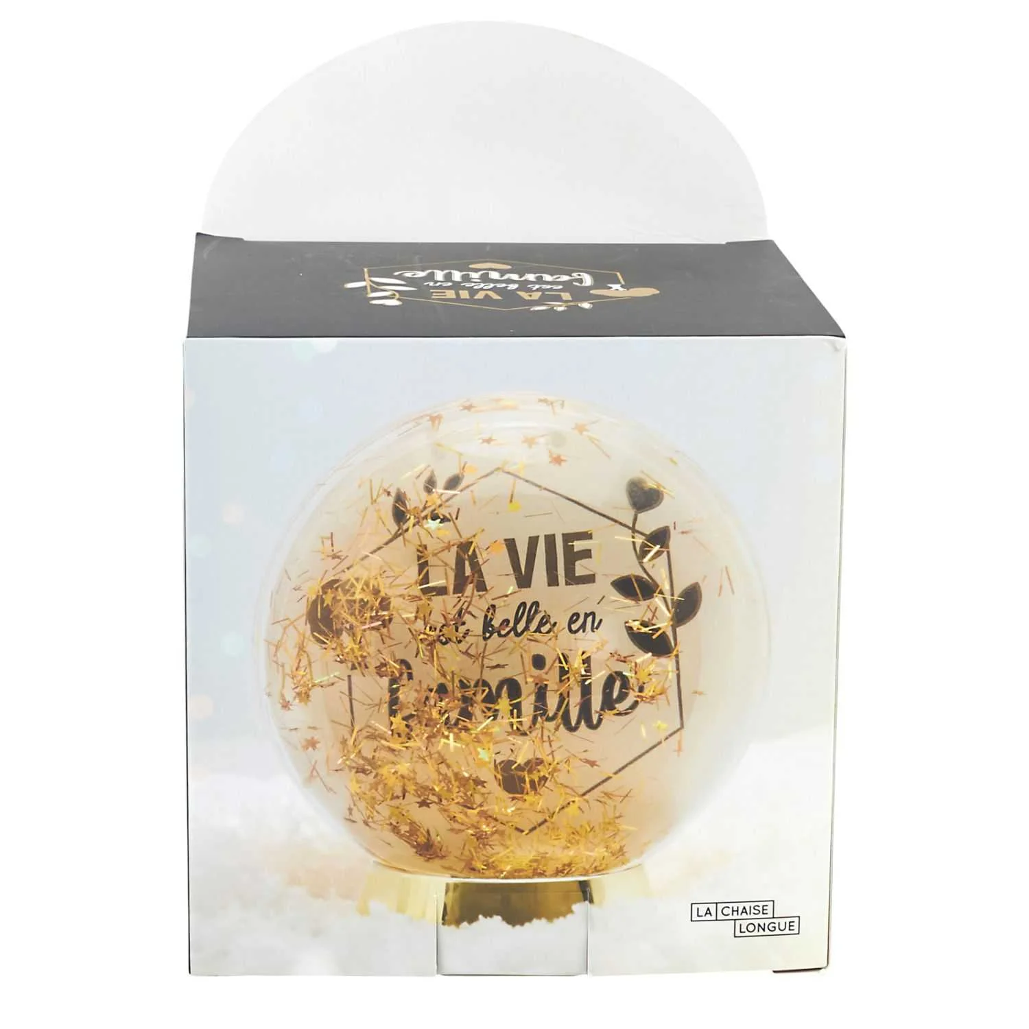 BOULE A NEIGE CADRE PHOTO LA VIE EST BELLE EN FAMILLE - Image 3