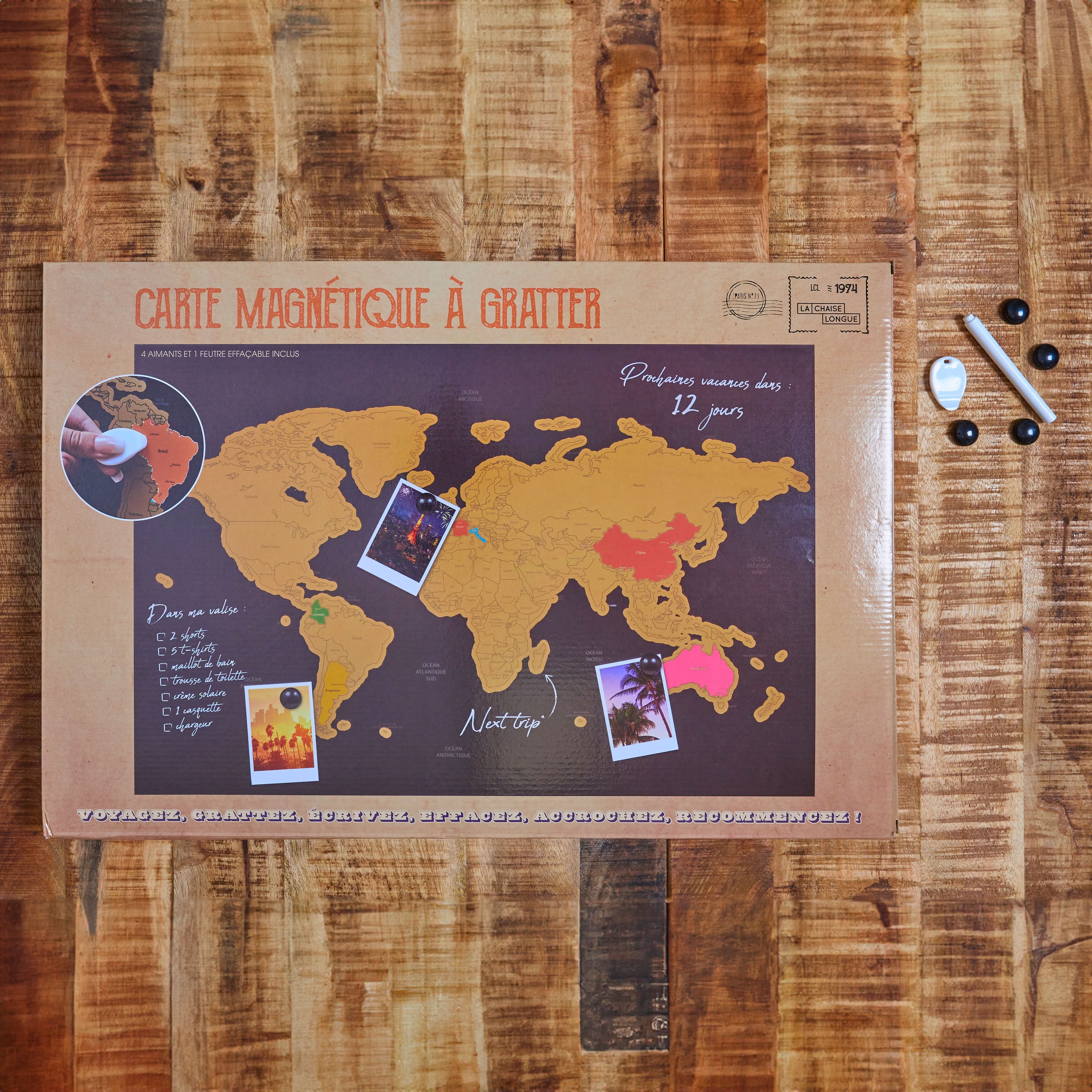 CARTE MAGNETIQUE A GRATTER NOIRE - Image 4