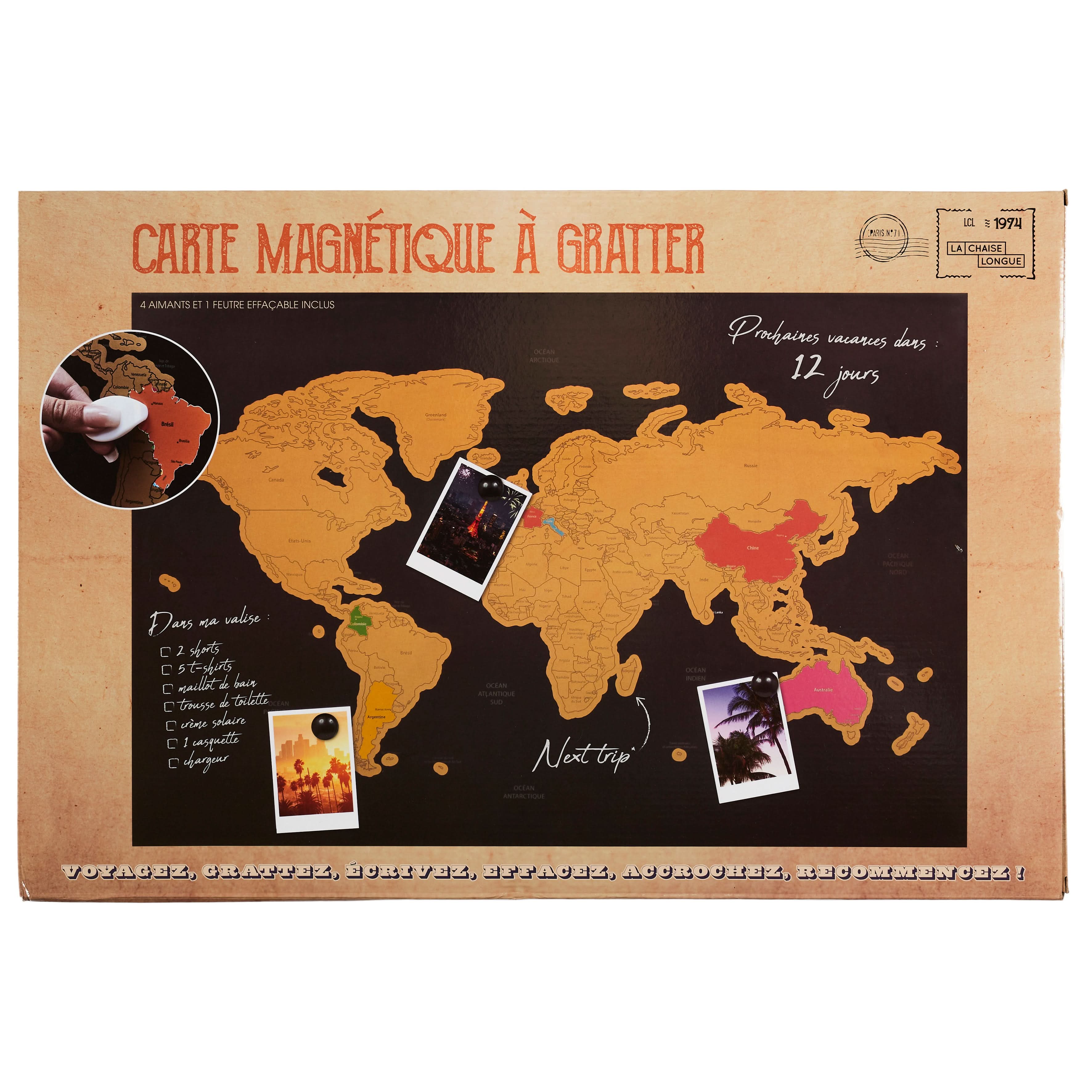 CARTE MAGNETIQUE A GRATTER NOIRE - Image 5