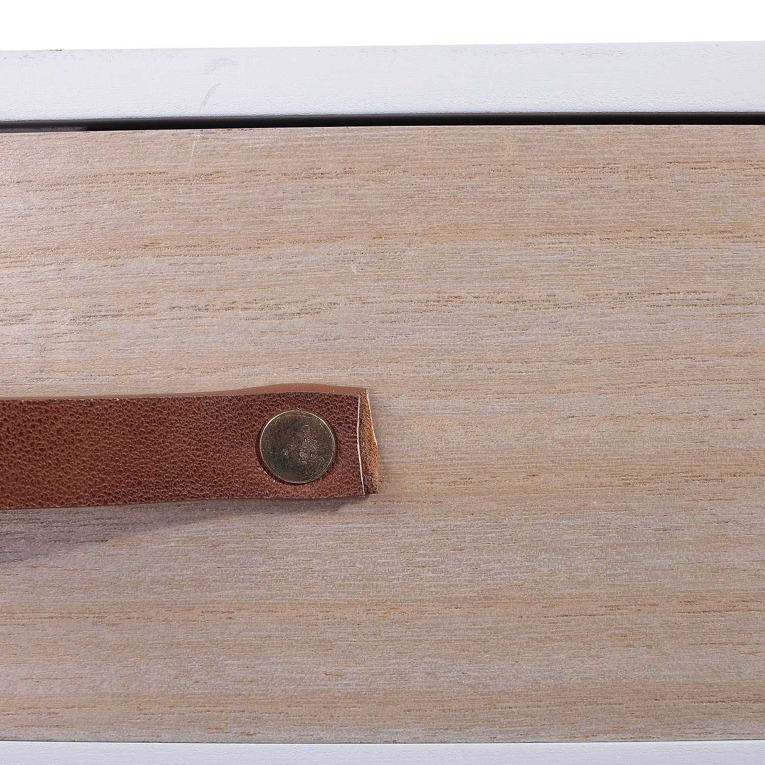 CHEVET BLANC 1 TIROIR EN BOIS - Image 5