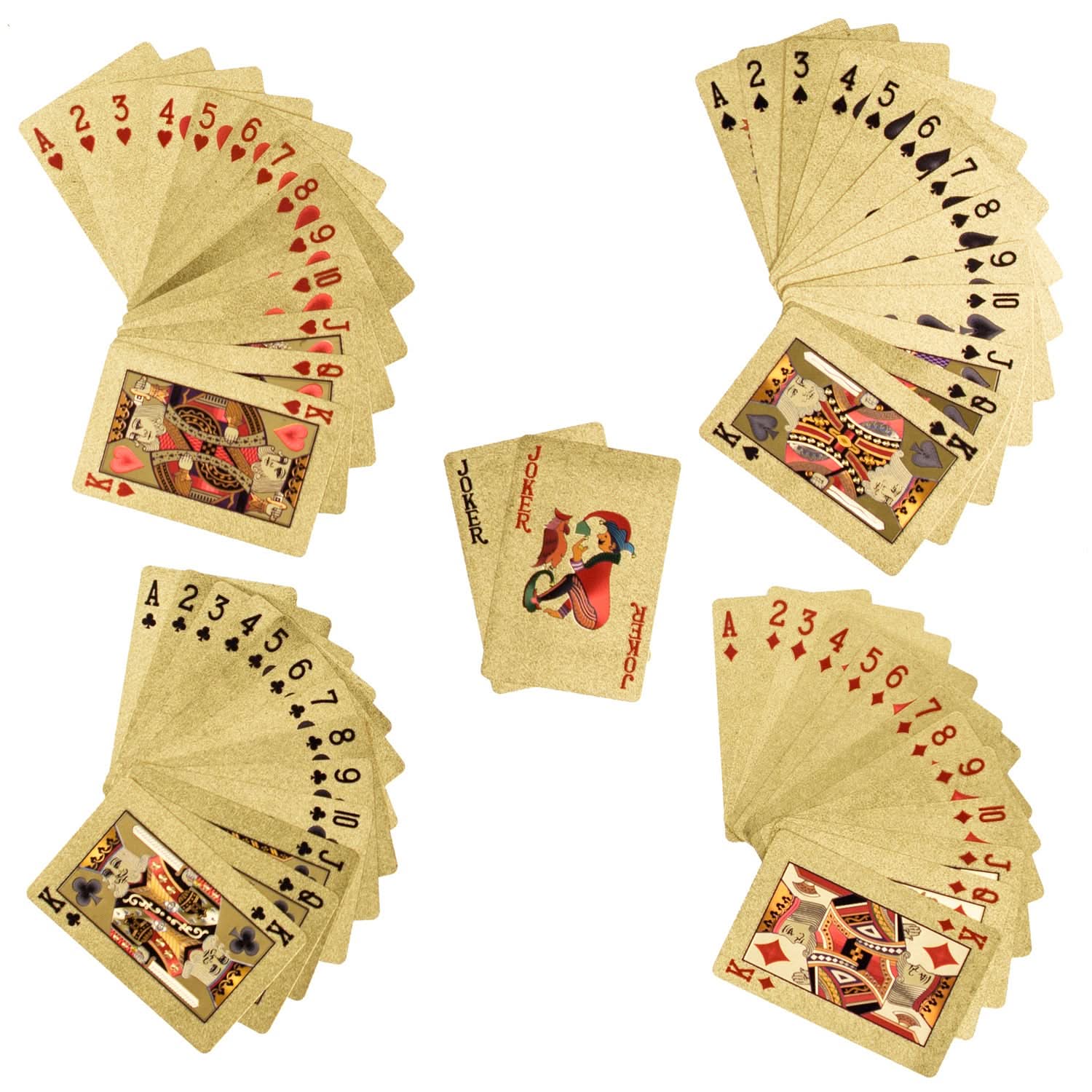 COFFRET DE 2 JEUX DE CARTES DOREES - Image 5