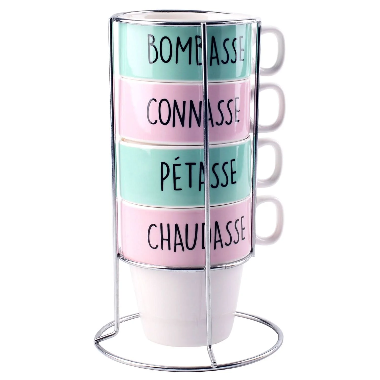 COFFRET DE 4 TASSES A CAFE AVEC SUPPORT - Image 3