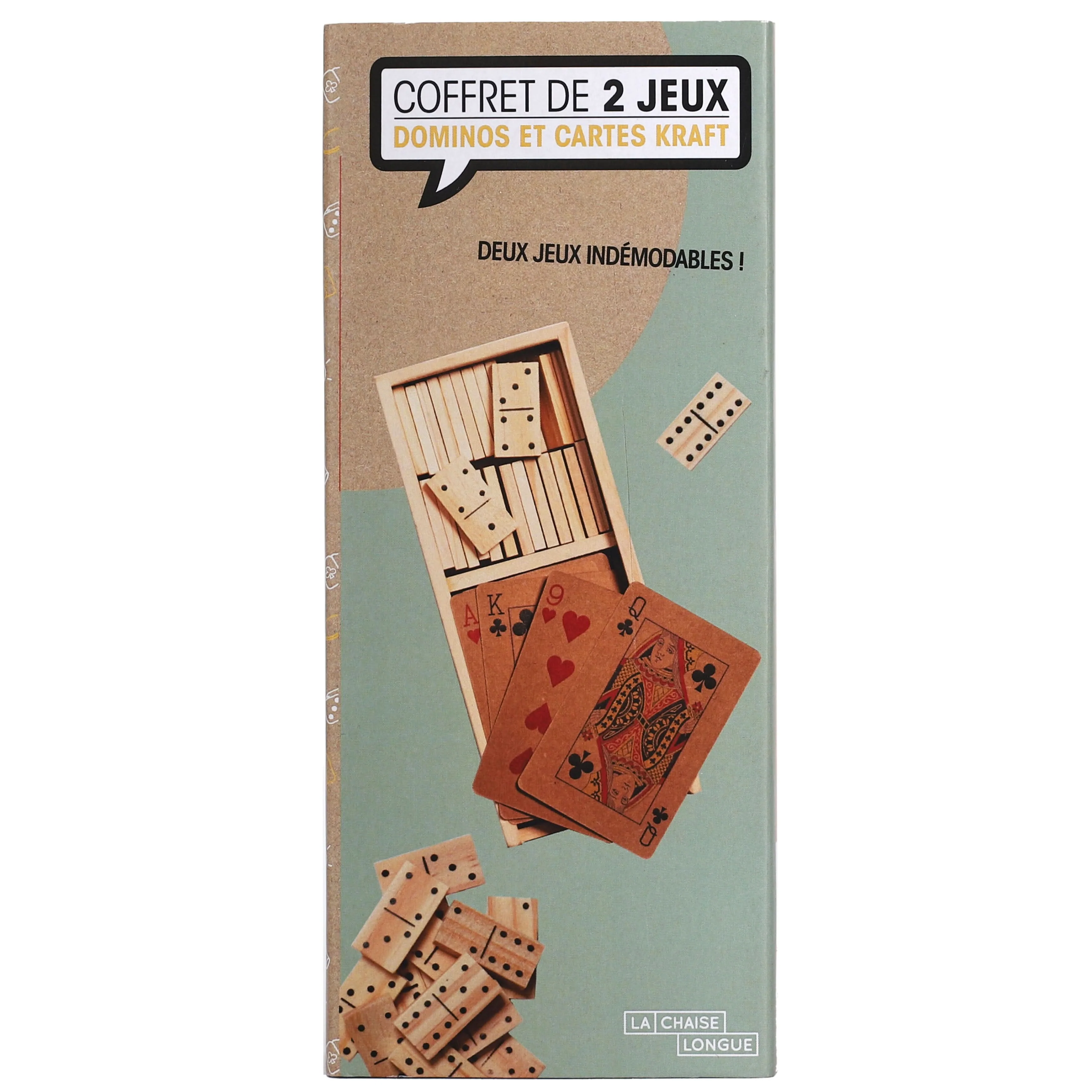 COFFRET JEU DE DOMINOS ET CARTES KRAFT - Image 6