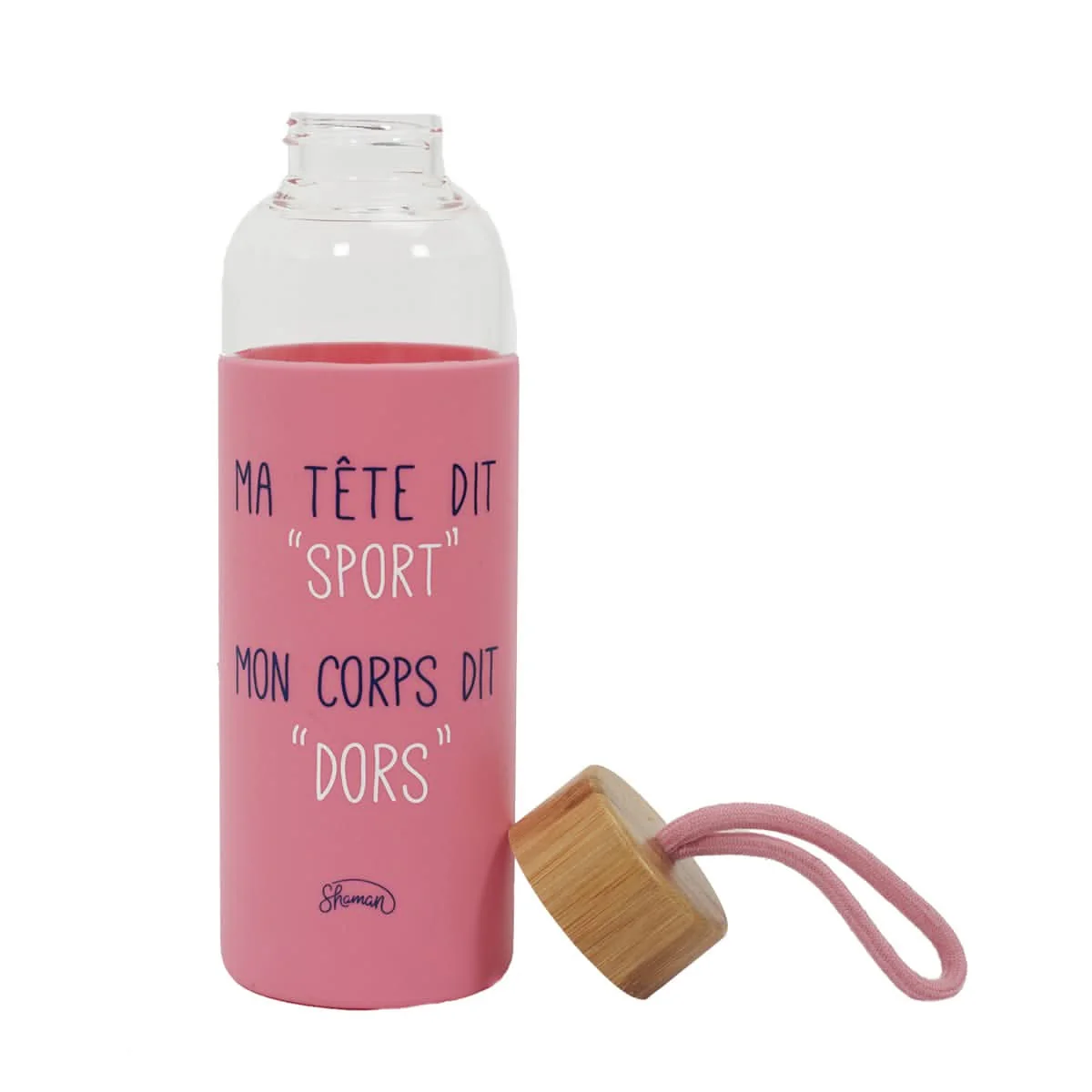 GOURDE EN VERRE MA TETE DIT SPORT MON CORPS DIT DORT - Image 3