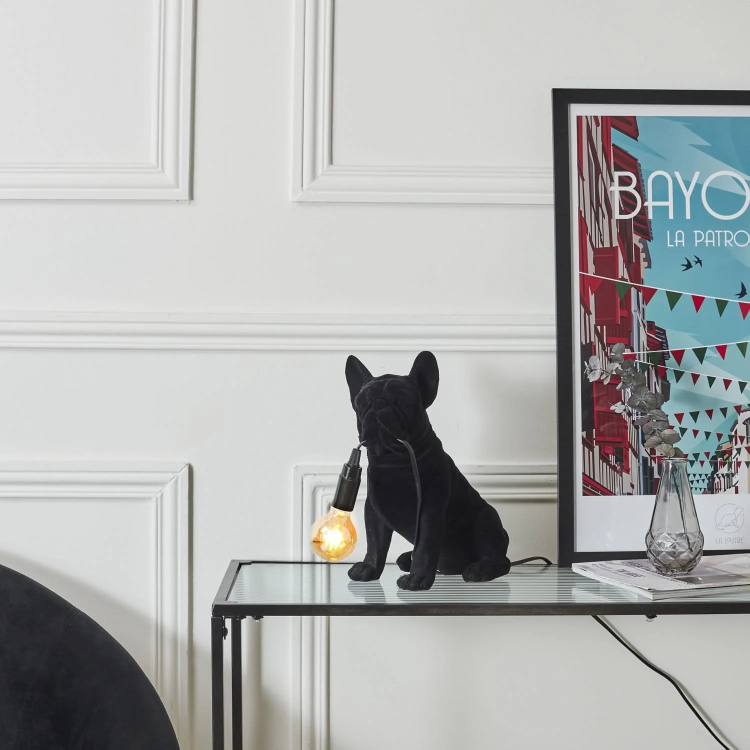 LAMPE BOULEDOGUE BLACK VELVET - Image 4