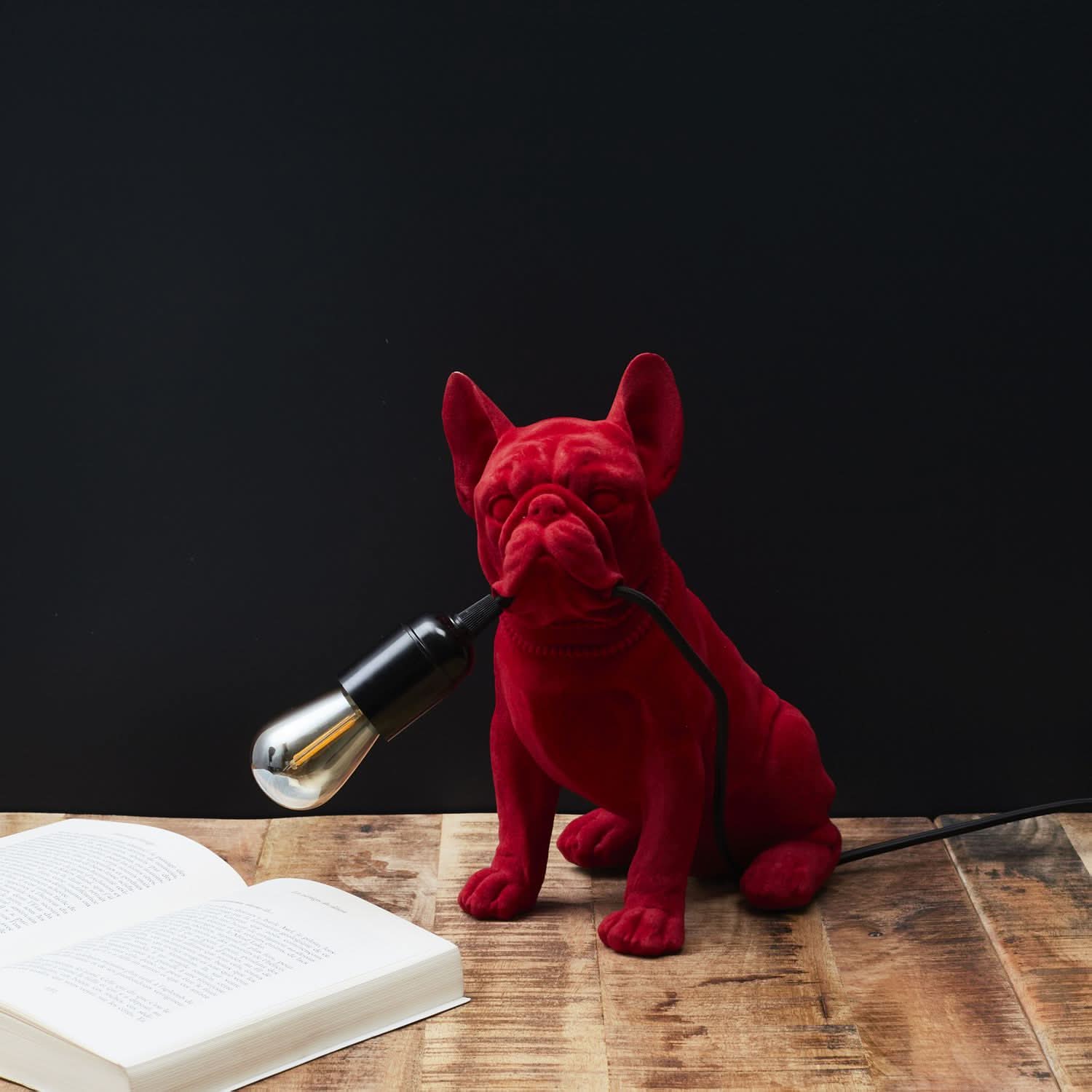 LAMPE BOULEDOGUE RED VELVET - Image 4