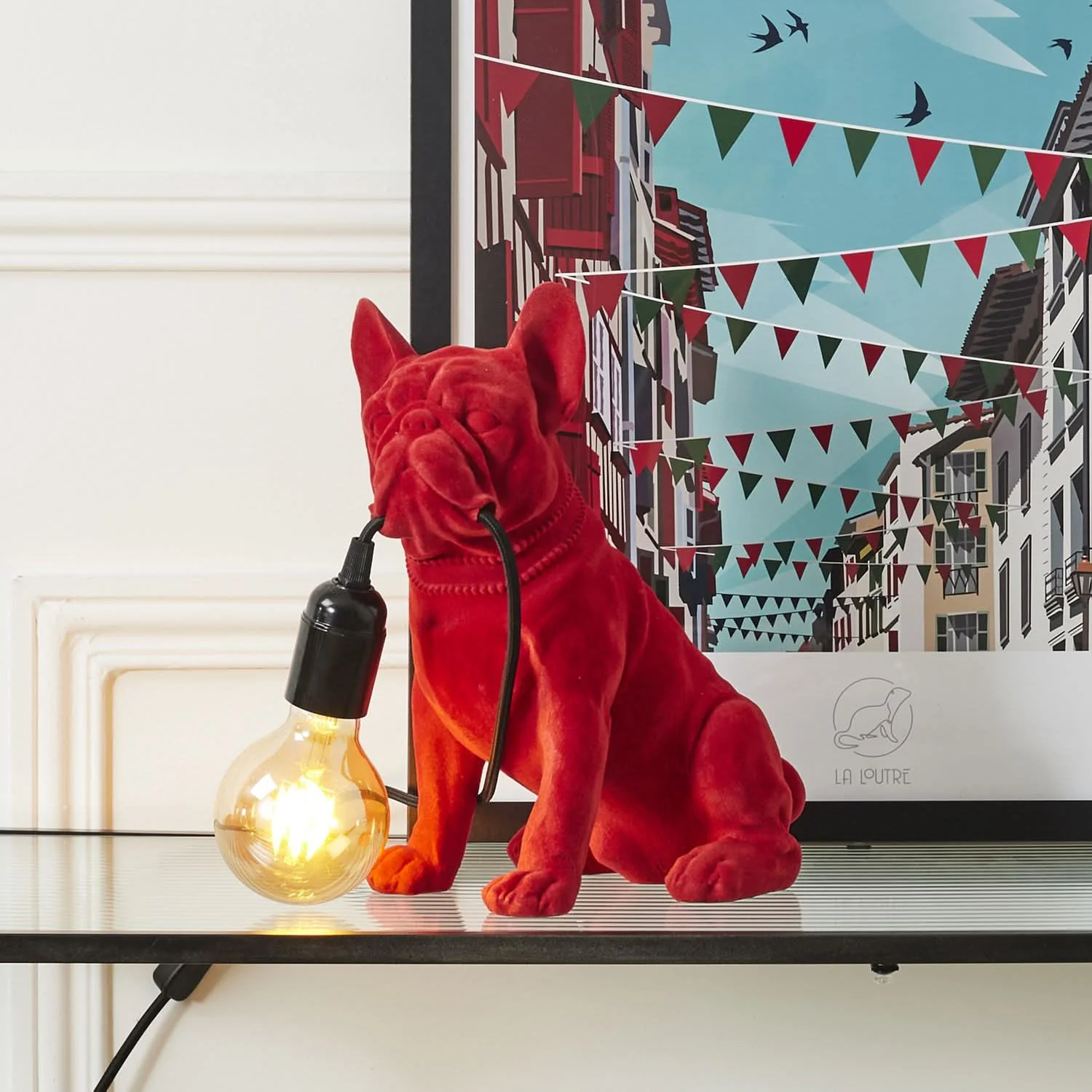 LAMPE BOULEDOGUE RED VELVET - Image 5