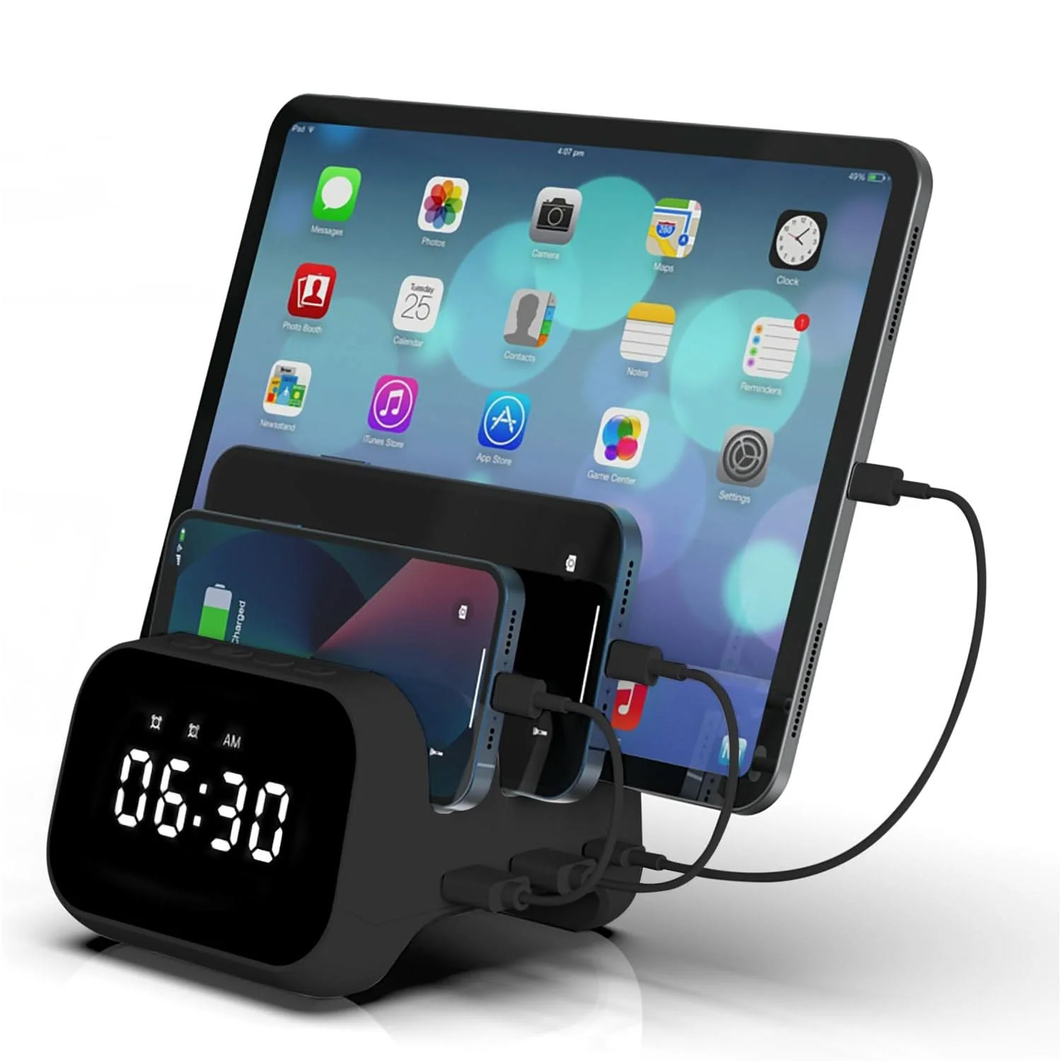 RÉVEIL ORGANISATEUR DE CHARGE USB - Image 3