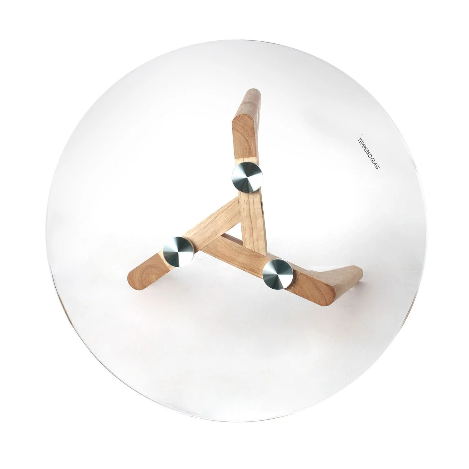 TABLE GIGOGNE EN VERRE TREMPE PLATEAU ROND X2 - Image 3